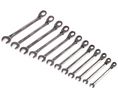 Spanner Set, Hinged Combination Ratchet, 12pcs